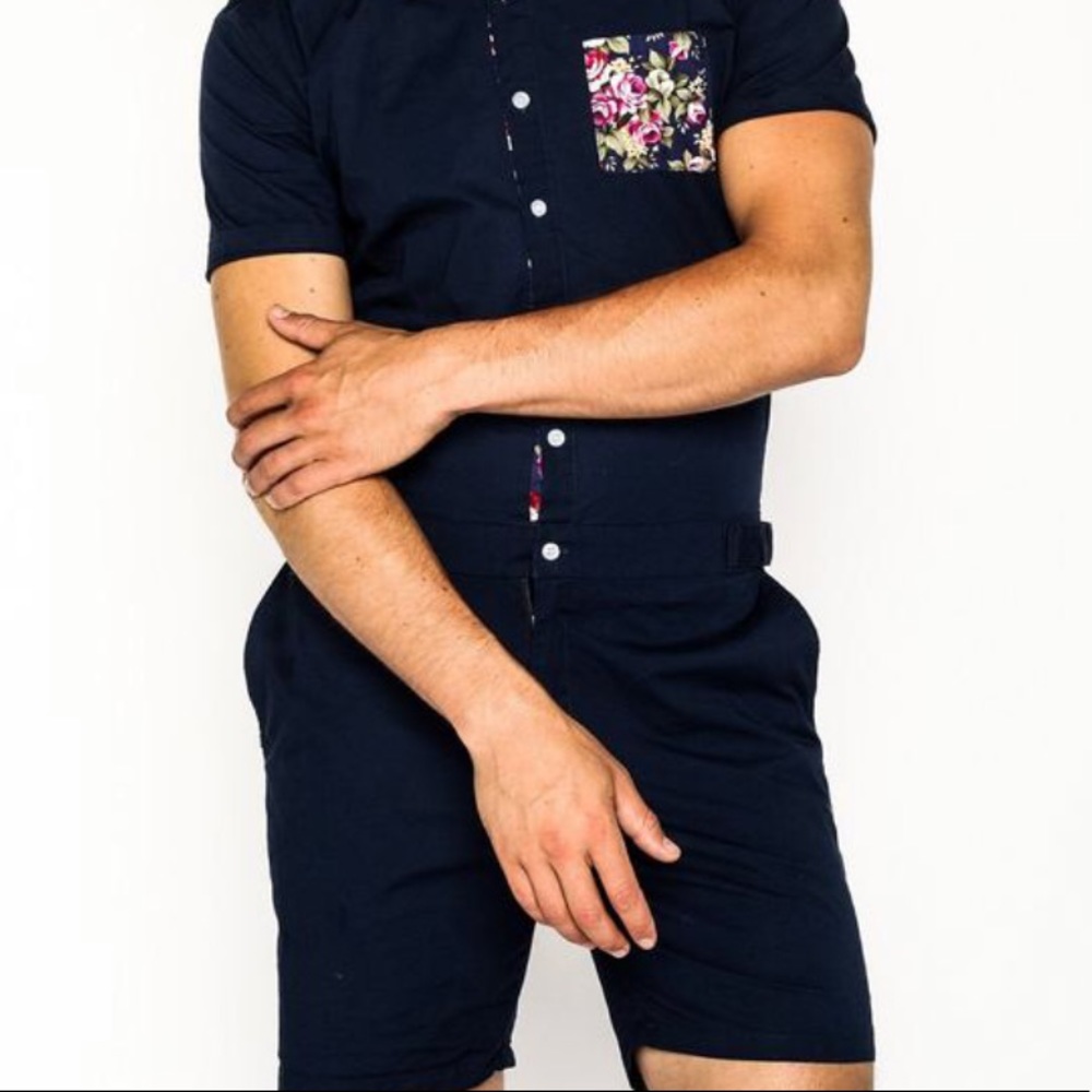 COPY - Romperjack Navy Rosè Romper LIKE NEW!